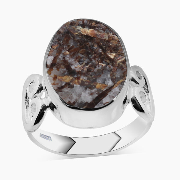 Astrophyllite Silver Rings