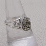 Pyrite Druzy Silver Rings