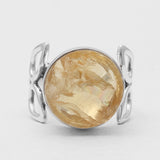 925 Sterling Silver Rough Citrine Rings