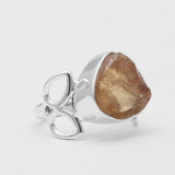 925 Sterling Silver Rough Citrine Rings