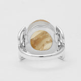 925 Sterling Silver Rough Citrine Rings