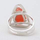 925 Sterling Silver Carnelian Rings