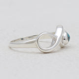 Mexican Turquoise Silver Infinity Rings