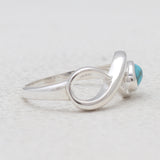 Mexican Turquoise Silver Infinity Rings