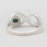 Mexican Turquoise Silver Infinity Rings