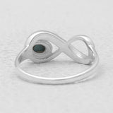 Mexican Turquoise Silver Infinity Rings
