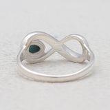 Mexican Turquoise Silver Infinity Rings