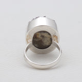 Purple Amethyst Druzy Silver Rings