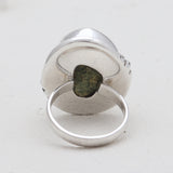 925 Sterling Silver Coconut Druzy Rings