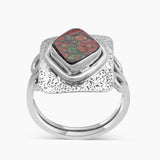 Ammolite Silver Rings