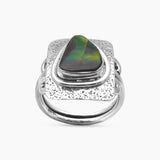 Ammolite Silver Rings