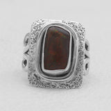 Ammolite Silver Rings