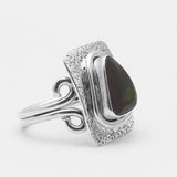 Ammolite Silver Rings