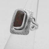 Ammolite Silver Rings