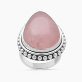 Rose Quartz Silver Rings