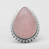 Rose Quartz Silver Rings