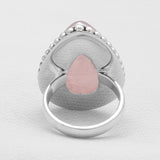 Rose Quartz Silver Rings