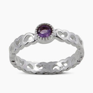 925 Sterling Silver Amethyst Rings