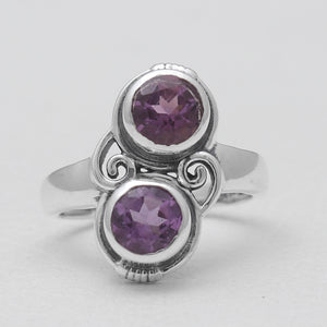 925 Sterling Silver Purple Rings