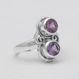 925 Sterling Silver Purple Rings