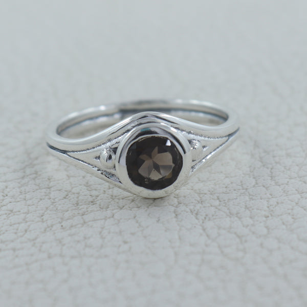 925 Sterling Silver Smoky Quartz Rings