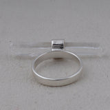 Rose Quartz Silver Pencil Ring