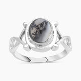 Dendritic Opal Silver Rings