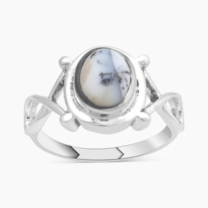 Dendritic Opal Silver Rings