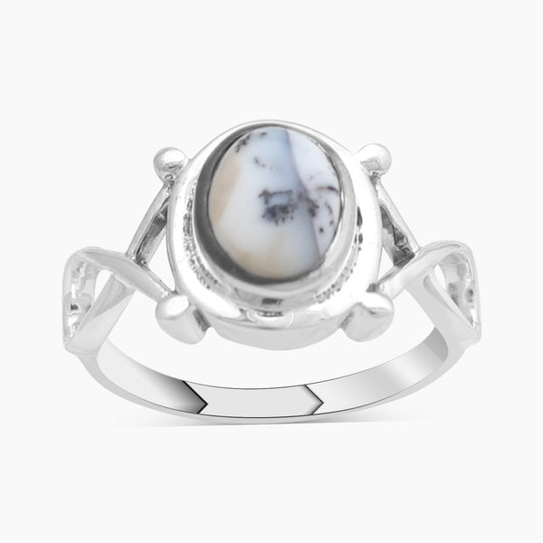 Dendritic Opal Silver Rings