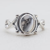 Dendritic Opal Silver Rings