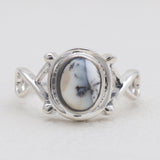 Dendritic Opal Silver Rings