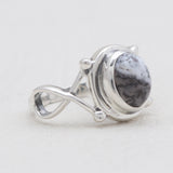 Dendritic Opal Silver Rings
