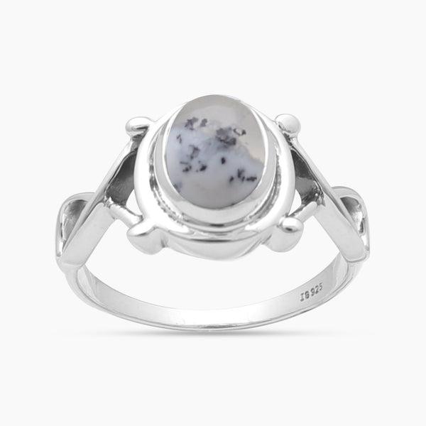 Dendritic Opal Silver Rings