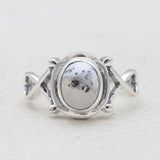 Dendritic Opal Silver Rings