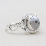 Dendritic Opal Silver Rings
