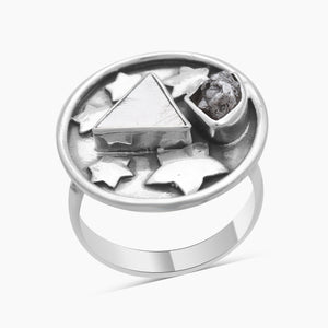 Meteorite & Meteorite Slice Silver Rings