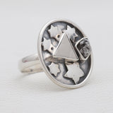 Meteorite & Meteorite Slice Silver Rings