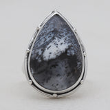 925 Sterling Silver Dendritic Opal Rings