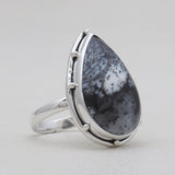 925 Sterling Silver Dendritic Opal Rings