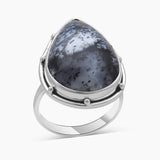 925 Sterling Silver Dendritic Opal Rings