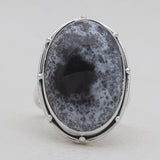 925 Sterling Silver Dendritic Opal Rings