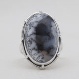 925 Sterling Silver Dendritic Opal Rings