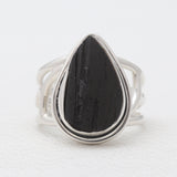 Black Tourmaline Silver Designer Rings