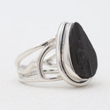 Black Tourmaline Silver Designer Rings