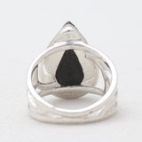 Black Tourmaline Silver Designer Rings