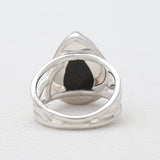 Black Tourmaline Silver Designer Rings