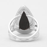Black Tourmaline Silver Designer Rings