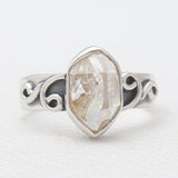 Herkimer Quartz Silver Rings