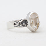 Herkimer Quartz Silver Rings