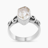 Herkimer Quartz Silver Rings